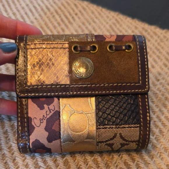 Coach Multicolor Patchwork Wallet - Picture 1 of 8